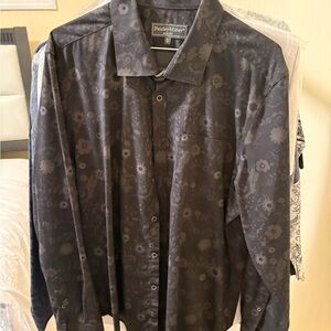 Paisley & Gray Charcoal Floral Men's Shirt